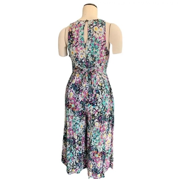 Size Large, Plenty by Tracy Reese Black and multicolored floral Jumpsuit. - Picture 3 of 13